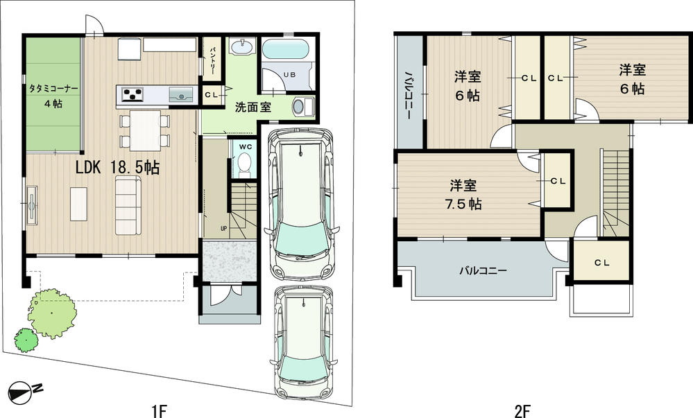 Other building plan example. Building plan example (A No. land) Building Price 20,925,000 yen, Building area 106.82 sq m