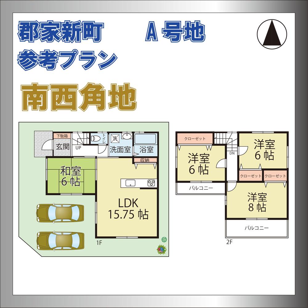 Floor plan. (A No. land), Price 34,800,000 yen, 4LDK, Land area 115.25 sq m , Building area 91.94 sq m