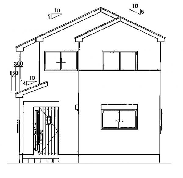 Rendering (appearance). East side elevational view