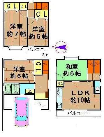 Floor plan. 18.9 million yen, 4DK, Land area 54.25 sq m , Building area 89.42 sq m 4LDK! 