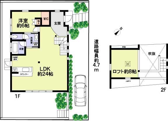Floor plan. 30,800,000 yen, 1LDK + S (storeroom), Land area 166.38 sq m , Building area 85.28 sq m
