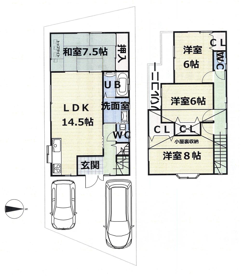 Other. 4LDK + with attic storage Parking 2 units can be of all-electric homes