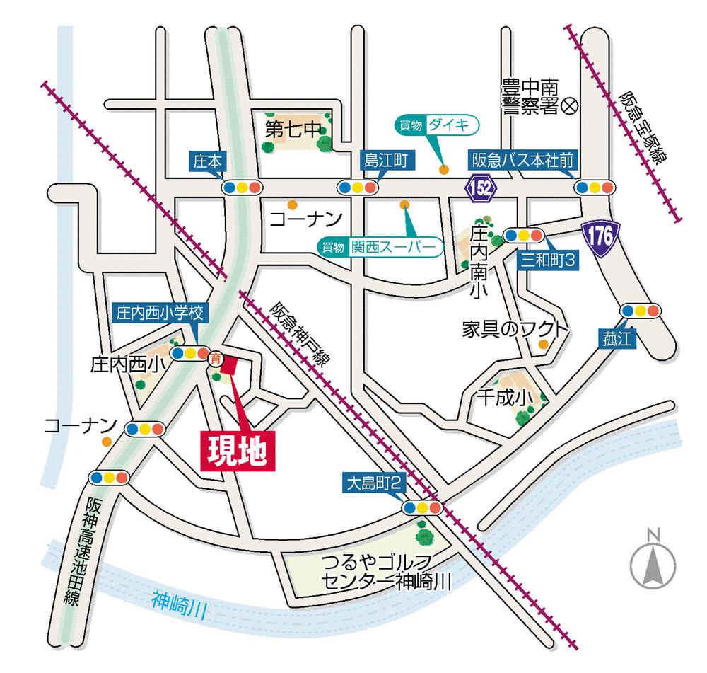 Other local. Hankyu Kobe Line Kanzakigawa Station Walk 15 minutes car navigation systems Toyonaka Futaba-cho 1-chome 16 Not sure cause in.