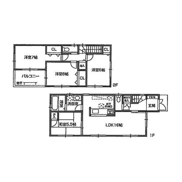 Floor plan. 30,800,000 yen, 4LDK, Land area 101.45 sq m , Building area 93.15 sq m
