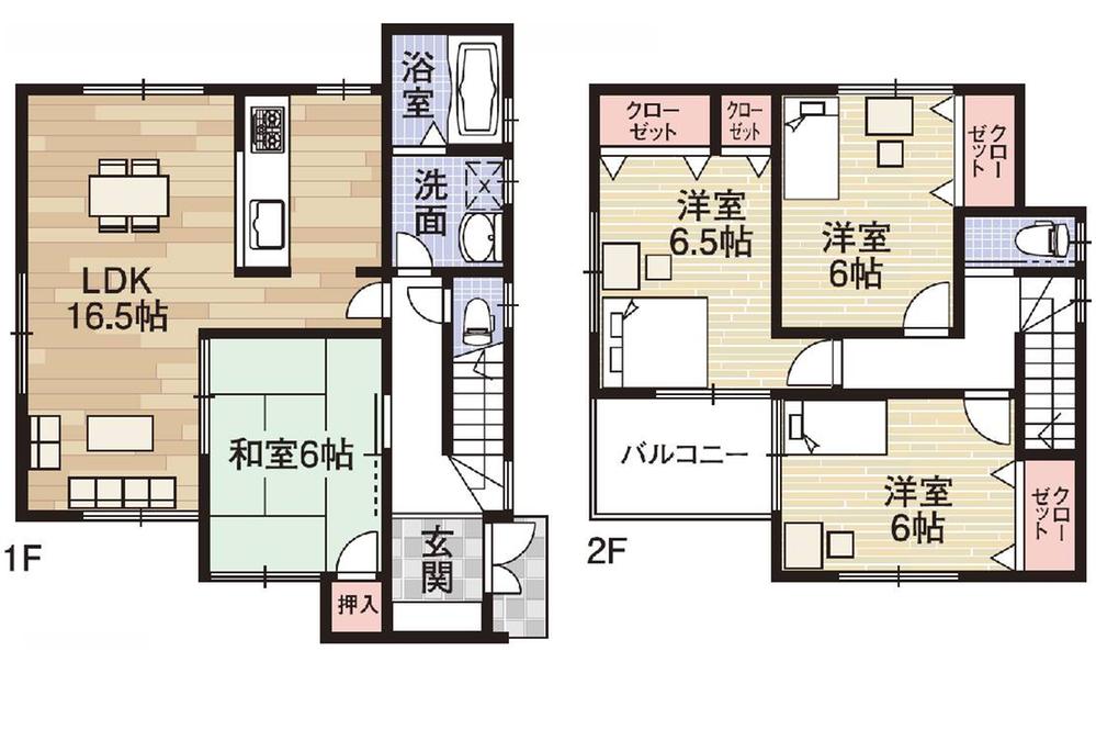 Floor plan. 33,800,000 yen, 4LDK, Land area 84.29 sq m , Building area 91.53 sq m   ■ No. 2 place 31,800,000 yen sold out already!
