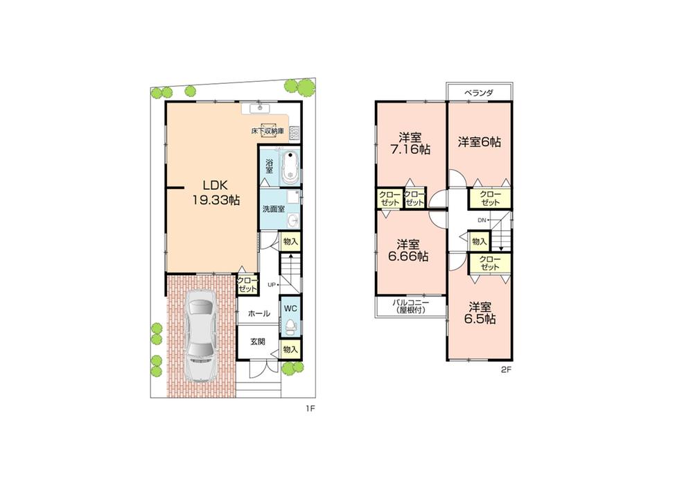 Floor plan. (No. 12 locations), Price 29,700,000 yen, 4LDK, Land area 90.66 sq m , Building area 106.92 sq m