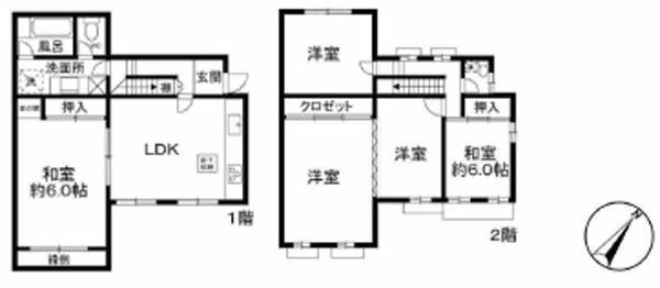 Floor plan. 32,800,000 yen, 5LDK, Land area 140.54 sq m , Building area 110.96 sq m