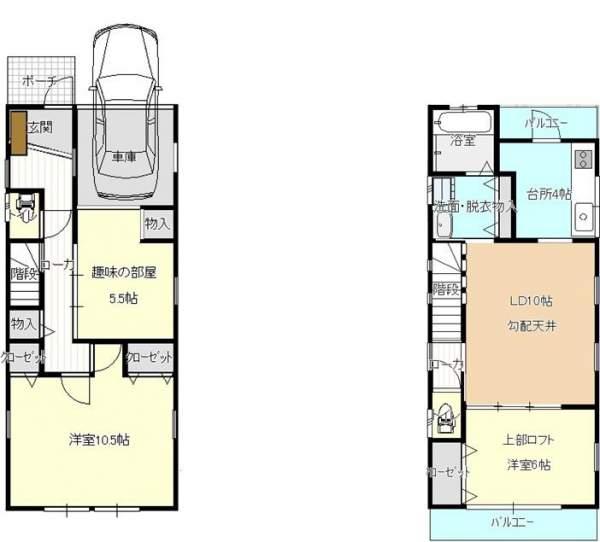 Floor plan. 33,900,000 yen, 2LDK+S, Land area 83.22 sq m , Building area 96.88 sq m