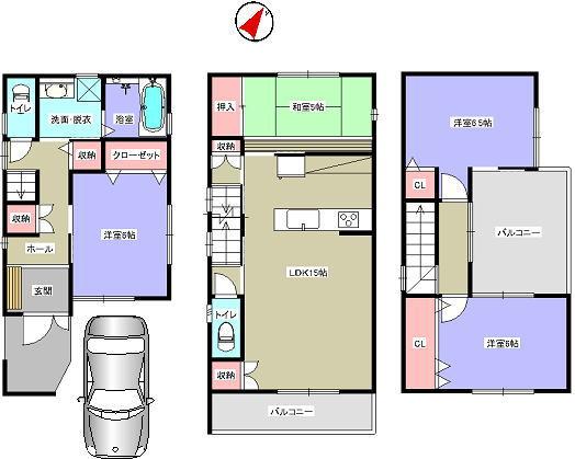 Floor plan. 32,800,000 yen, 4LDK, Land area 78.74 sq m , Building area 98.01 sq m