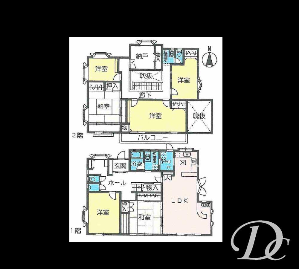 Floor plan. 98 million yen, 6LDK + S (storeroom), Land area 339 sq m , Building area 231.4 sq m