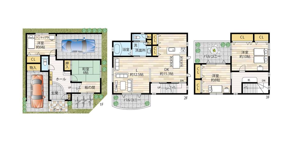 Floor plan. 49,800,000 yen, 4LDK, Land area 98.94 sq m , Building area 154.09 sq m