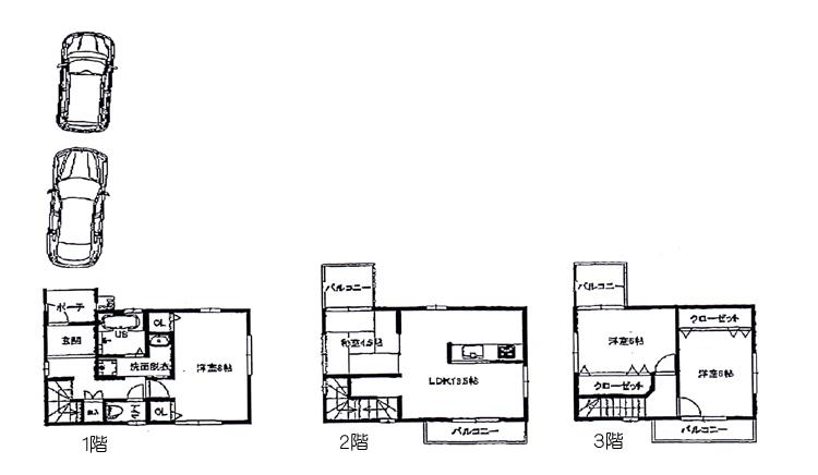 Floor plan. 37.5 million yen, 4LDK, Land area 93.5 sq m , Building area 92.34 sq m
