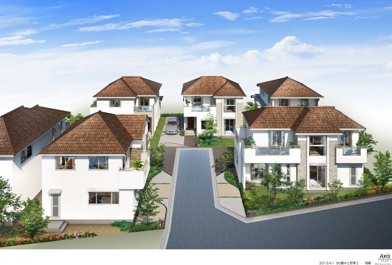 Cityscape Rendering. Cityscape Rendering. Was planning a total of six house, a sense of unity at the center of the community zone.