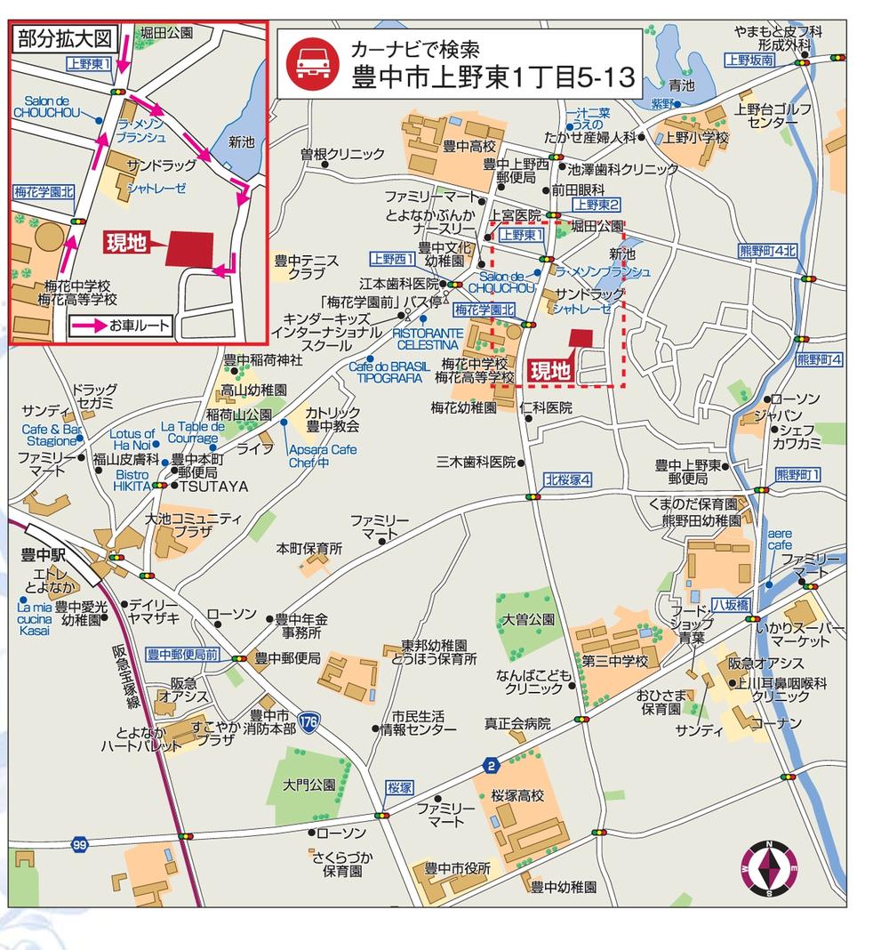 Local guide map. Life convenience facilities were rallying within walking distance, Quiet living environment.