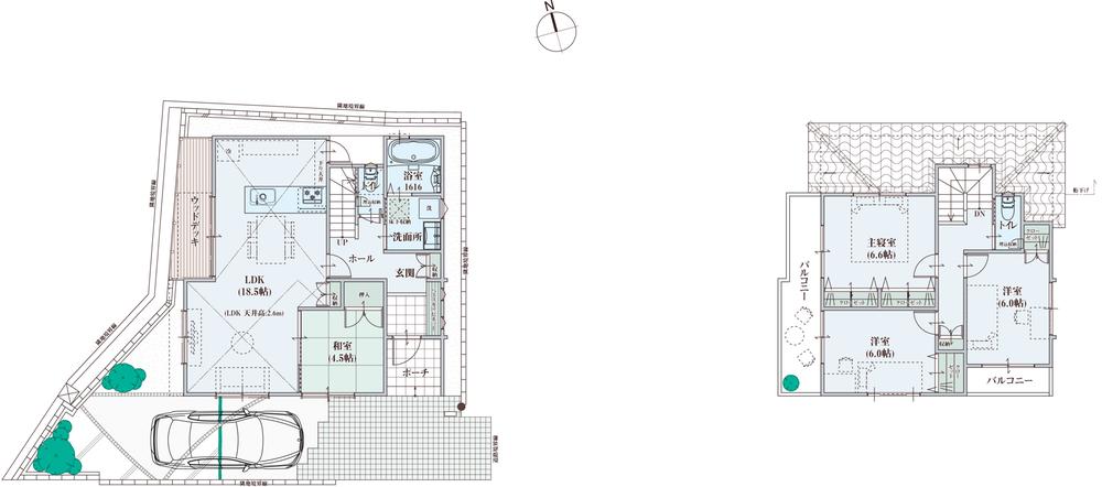 Floor plan. (No. 3 locations), Price 47,300,000 yen, 4LDK, Land area 133.67 sq m , Building area 102.67 sq m