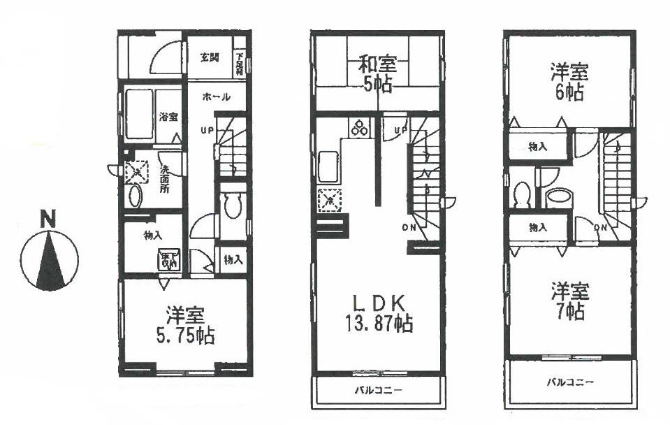 Floor plan. 26,800,000 yen, 4LDK, Land area 66.44 sq m , Building area 100.19 sq m