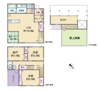 Compartment figure. 49,800,000 yen, 4LDK + S (storeroom), Land area 100.18 sq m , It is a building area of 106.25 sq m floor plan.