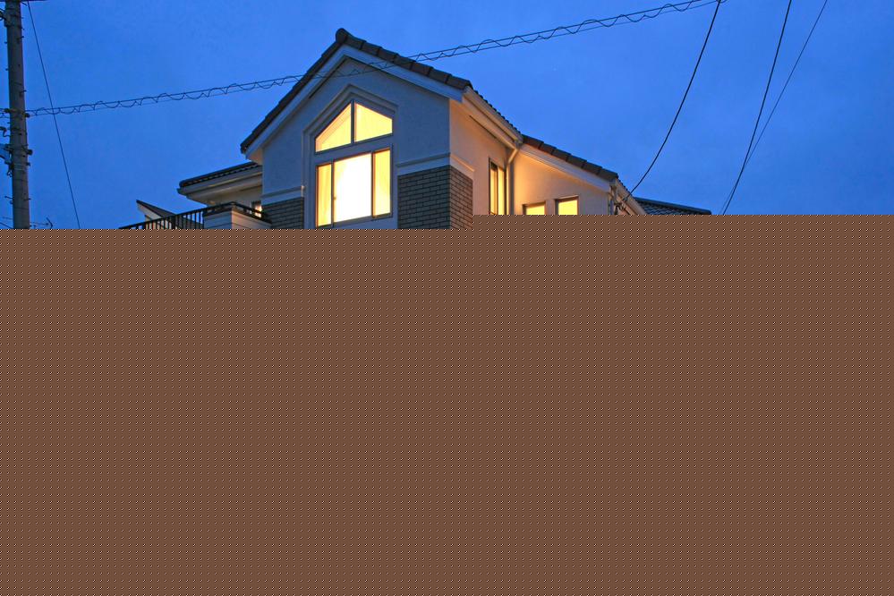 Building plan example (exterior photos). Building plan example (No. 1 point) night scene