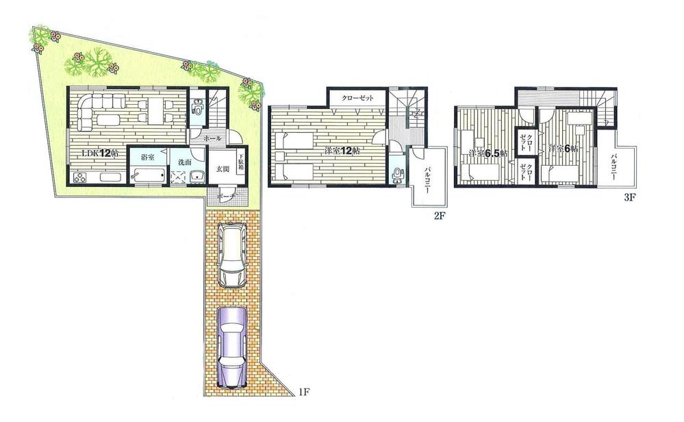 Floor plan. 27,980,000 yen, 3LDK, Land area 87.78 sq m , Only the building area 89.91 sq m F Gochi. Come, please preview. Just built in November is a newly built single-family.