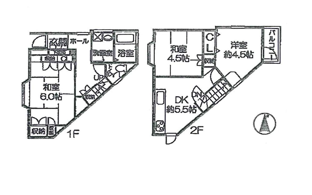 Floor plan. 13.3 million yen, 3DK, Land area 68.15 sq m , Building area 64.62 sq m in 1998 architecture Used House ・ Renovation there will. Ideal for revenue!