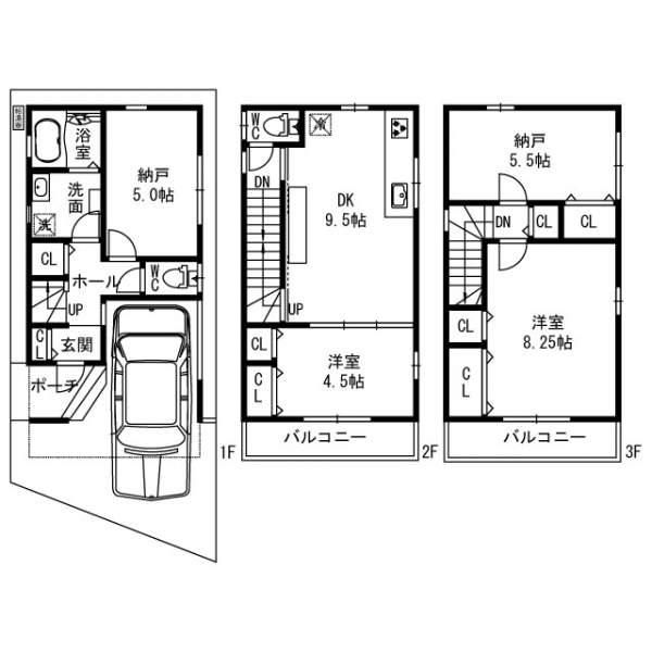 Floor plan. 24,800,000 yen, 4DK, Land area 49.56 sq m , Building area 90.03 sq m