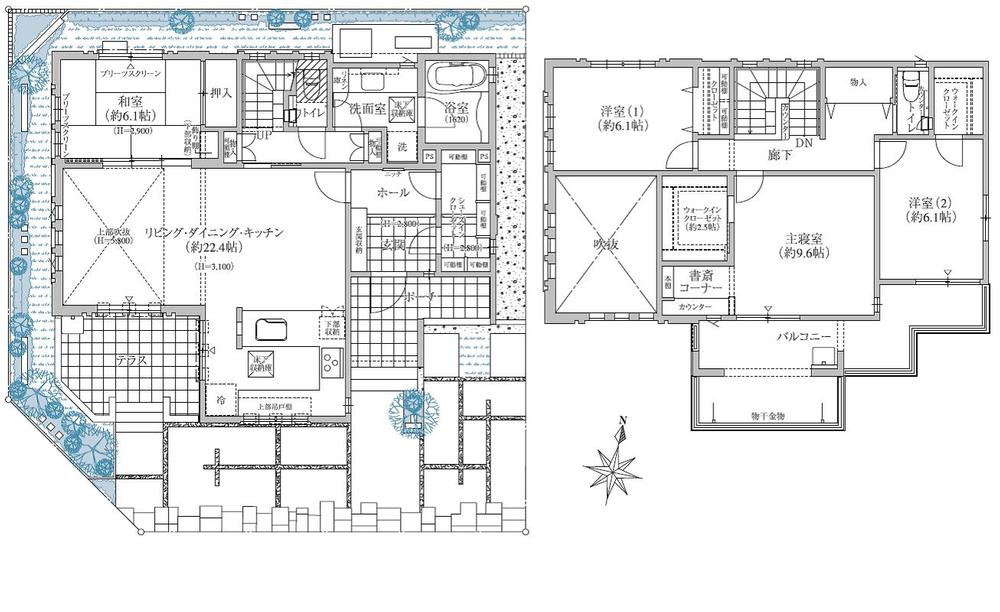 Floor plan. ( [1-1 No. land] ), Price 76,500,000 yen, 4LDK, Land area 165.29 sq m , Building area 140.96 sq m
