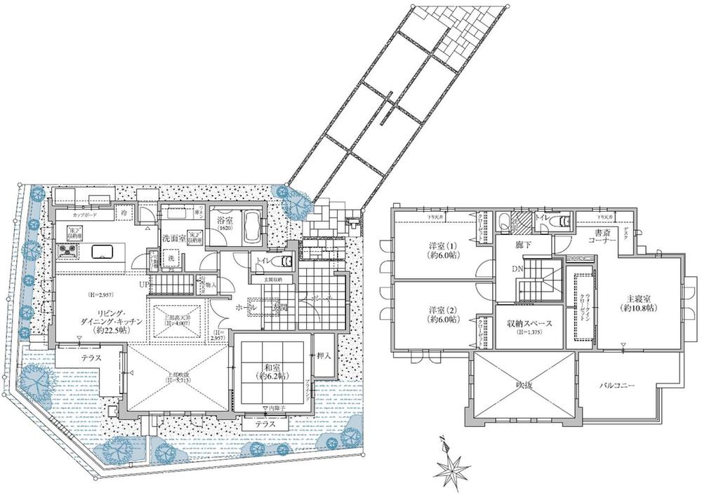 Floor plan. In addition to the undergrounding, 5.7m ~ Wide road 6.7m width of is such an open feeling and green space agreement, It has been made various efforts for the beautiful city planning.