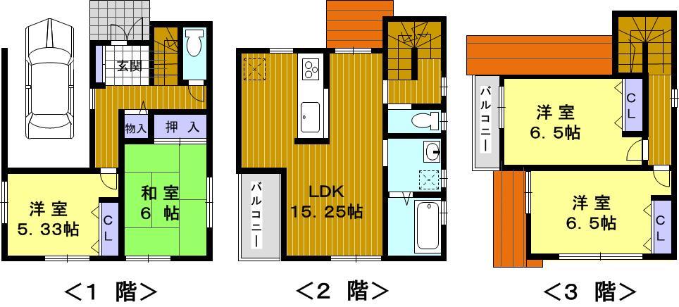 Floor plan. 29,800,000 yen, 4LDK, Land area 87.16 sq m , Building area 103.68 sq m