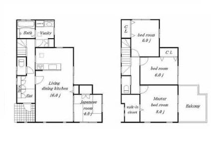 Floor plan. 31,800,000 yen, 4LDK, Land area 134.48 sq m , Building area 104.62 sq m