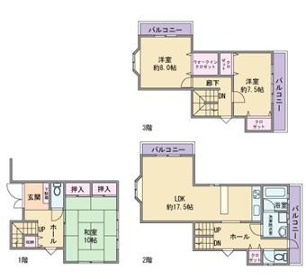 Floor plan. 29 million yen, 3LDK + S (storeroom), Land area 98.54 sq m , Building area 119.07 sq m