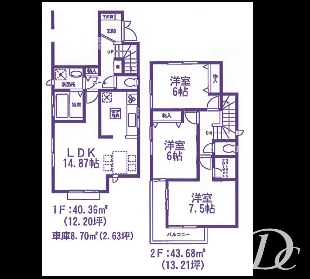 Floor plan. (1 Building), Price 32,800,000 yen, 3LDK, Land area 90 sq m , Building area 92.74 sq m