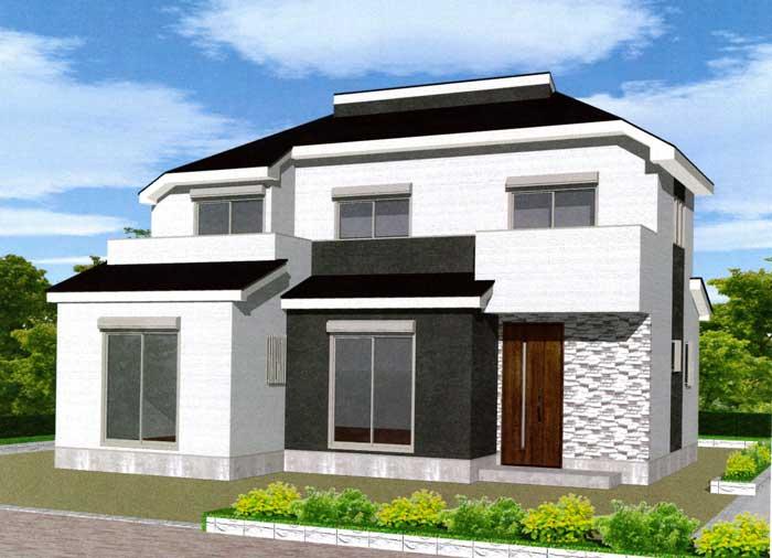 Rendering (appearance). Building image is a photo. 26 February is scheduled to be completed.