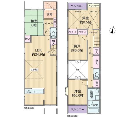 Floor plan. 39,800,000 yen, 4LDK, Land area 114.79 sq m , Building area 116.23 sq m
