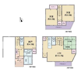 Floor plan. 27,800,000 yen, 4LDK, Land area 59.45 sq m , Building area 99.45 sq m