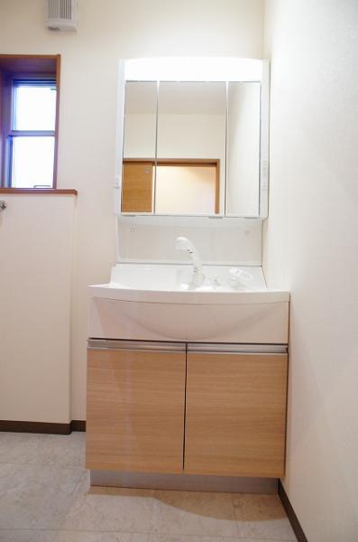 Wash basin, toilet. Bathroom vanity