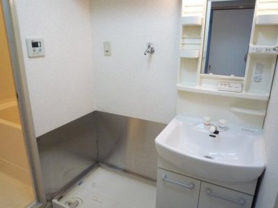 Washroom. There is firmly undressing space independently basin