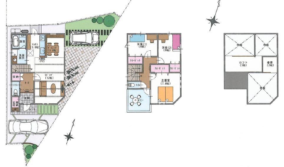 Floor plan. 42,800,000 yen, 3LDK, Land area 130.66 sq m , Building area 101.74 sq m