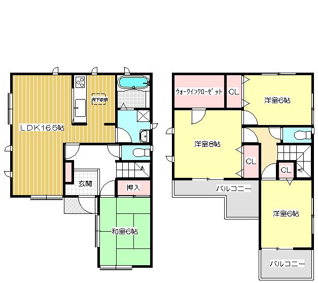 Floor plan. (No. 2 locations), Price 44,800,000 yen, 4LDK, Land area 102.1 sq m , Building area 105.99 sq m