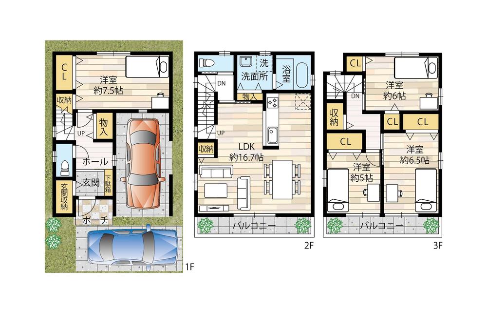 Floor plan. 31,800,000 yen, 4LDK, Land area 67.7 sq m , Building area 106.38 sq m