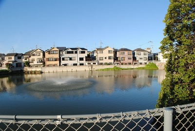 View. Pond is spread on the north side. 