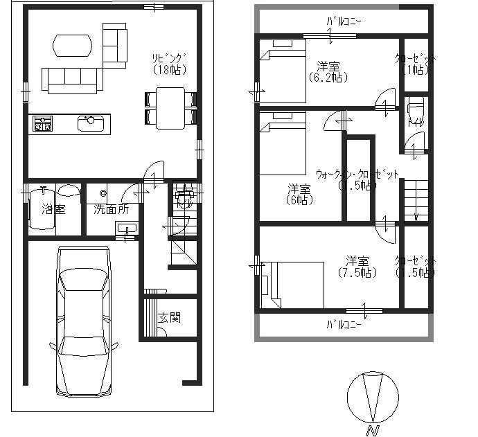 Floor plan. 31,800,000 yen, 3LDK, Land area 82.88 sq m , Building area 102.82 sq m