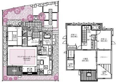 Floor plan. ( [5-3 No. land] Model house), Price 60,800,000 yen, 4LDK, Land area 141.4 sq m , Building area 127.78 sq m
