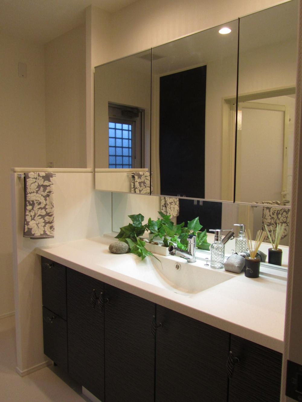 Wash basin, toilet.  [2-21 No. land] 3 Menkyoura is of all storage, Wide vanity (July 2013 shooting)