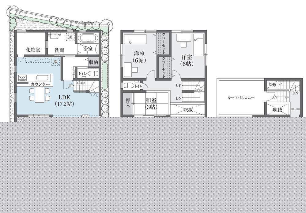 Other building plan example. No. 1 destination model house plans. Ease of child-rearing, This plan, which was considered the ease of housework in the first. The housework room near the kitchen, Also features powder space in the basin space.