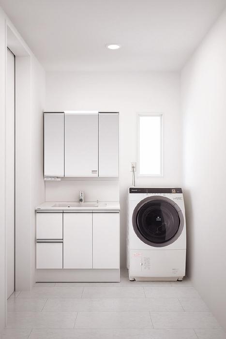 Wash basin, toilet. Plenty Maeru "neat consumer electronics storage."