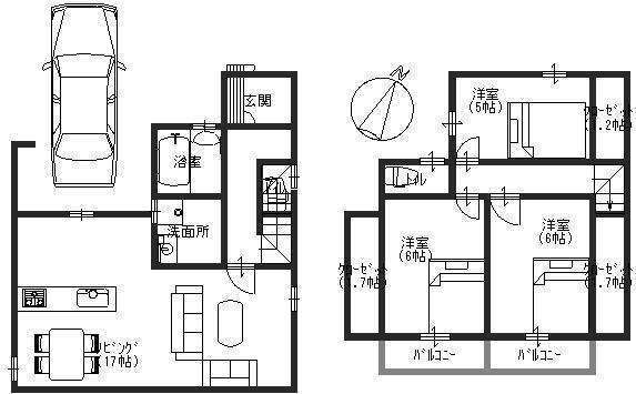 Floor plan. 29,800,000 yen, 3LDK, Land area 81.82 sq m , Building area 84.28 sq m