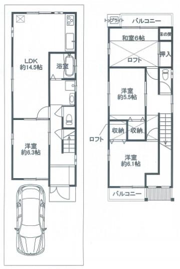 Floor plan. 27 million yen, 4LDK, Land area 83.84 sq m , Building area 91.25 sq m