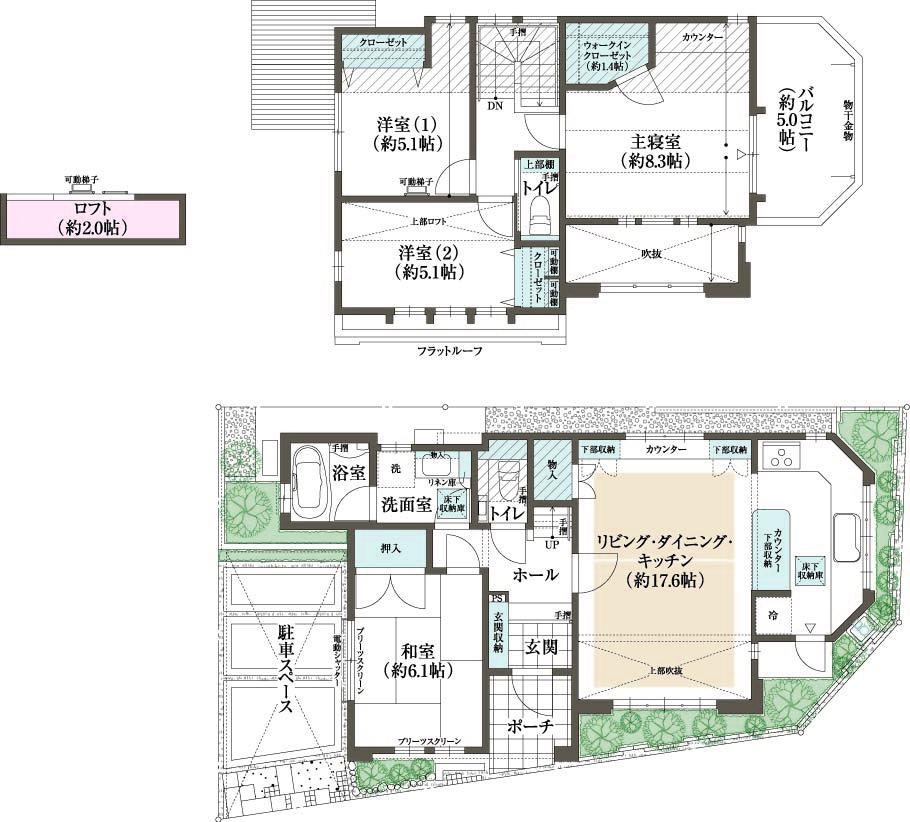 Floor plan. (No. 20 locations), Price 56,200,000 yen, 4LDK, Land area 100.08 sq m , Building area 99.1 sq m