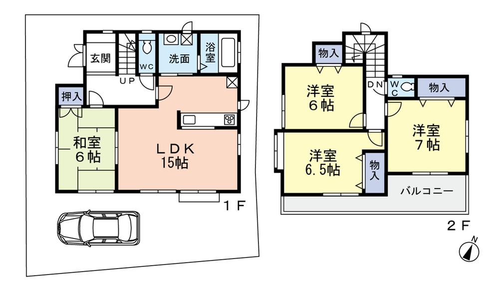 Floor plan. 33,800,000 yen, 4LDK, Land area 110.5 sq m , Building area 96.26 sq m