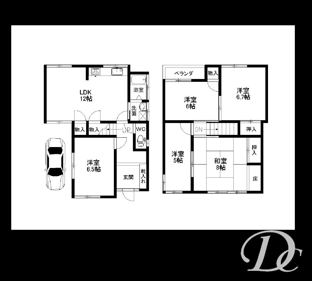 Floor plan. 25,800,000 yen, 5LDK, Land area 92.78 sq m , Building area 88.5 sq m